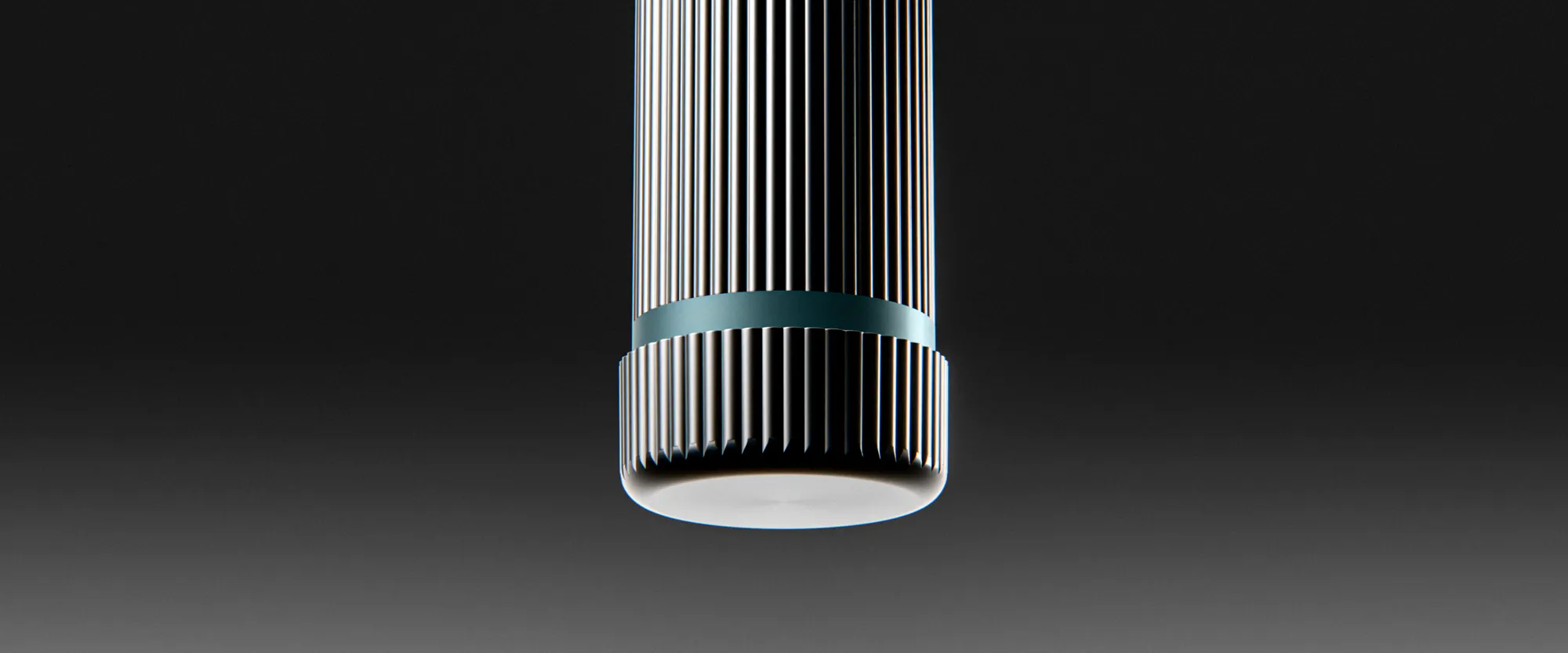 Knurled otoscope handle, close view