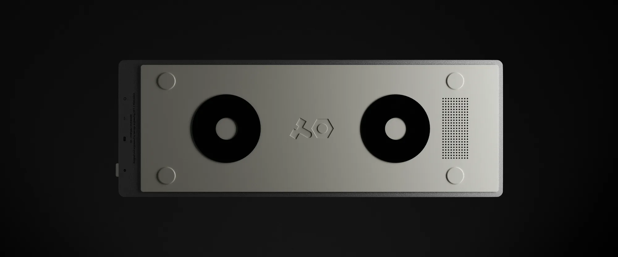 Back panel with speaker grilles